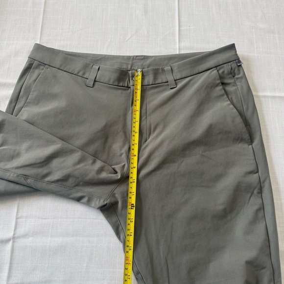 Lululemon Commission Pant Slim Warpstreme 32" Grey Sage Mens Size 40 - Picture 8 of 11